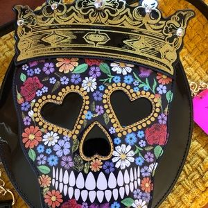 Betsey Johnson Sugar Skull Crossbody Bag Purse NWT